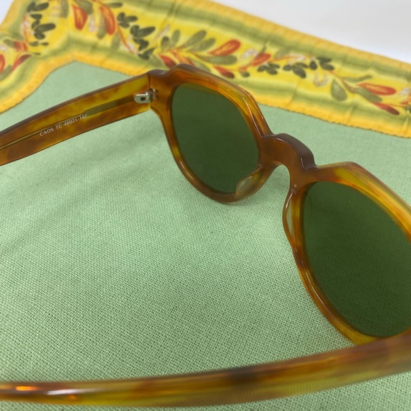 Italian EPOS angular sunnies sunglasses funky fun green lenses - Picture 7 of 9